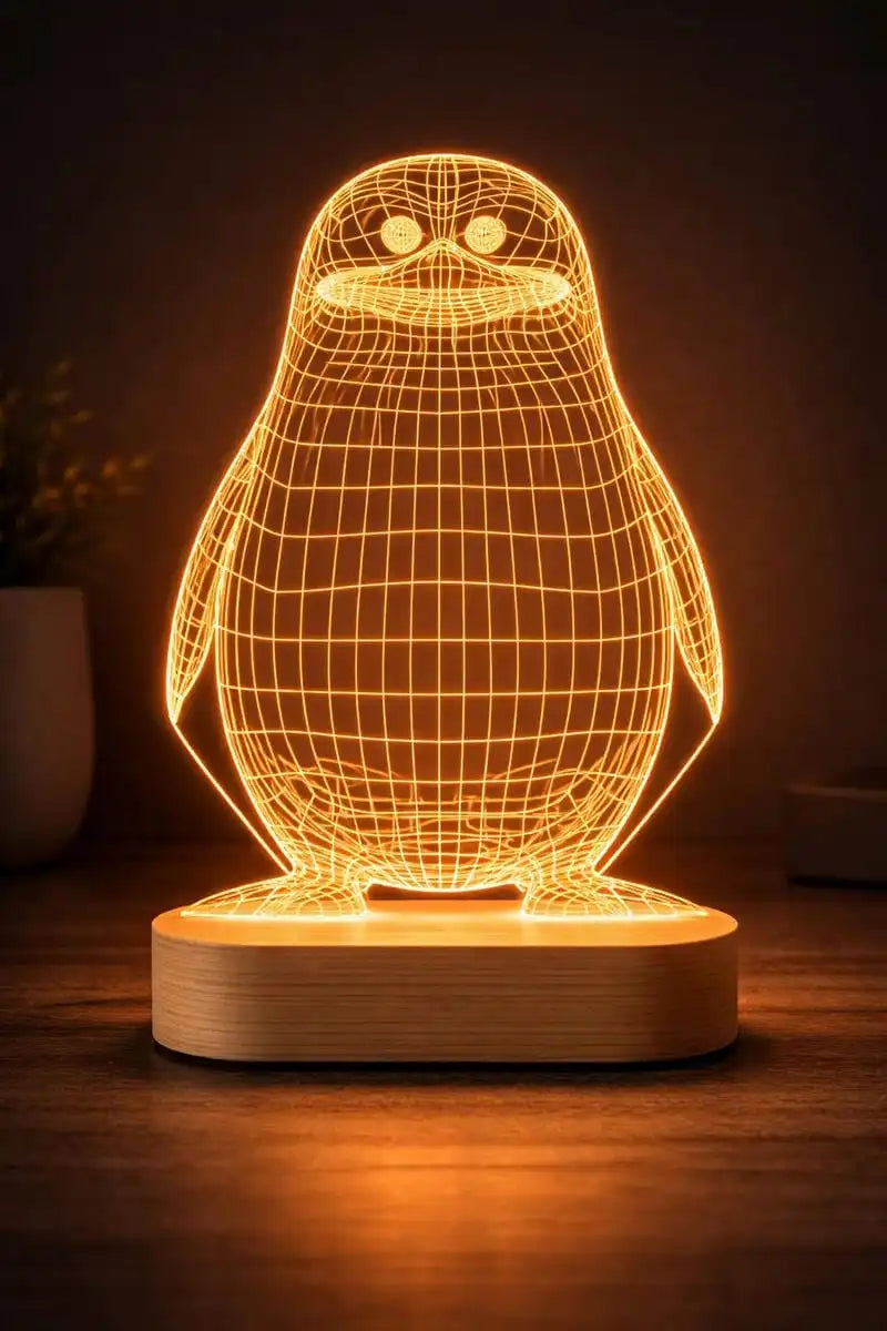 3D Pingu Penguin Lamp
