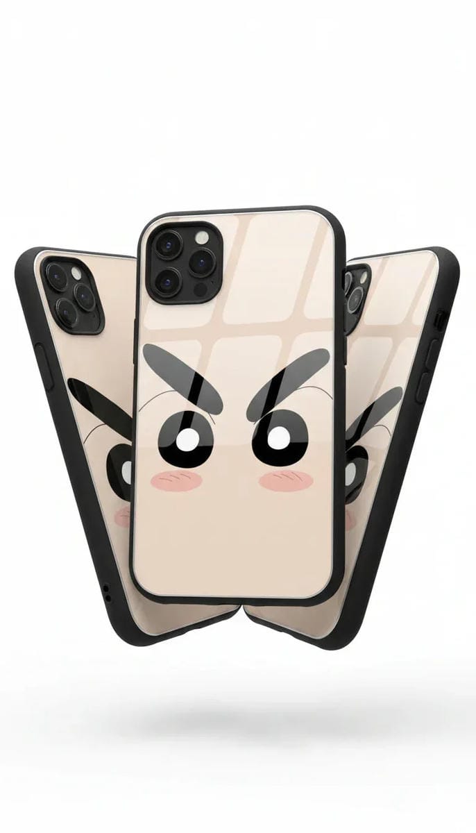 Shin-Chan Smirk Glass Case