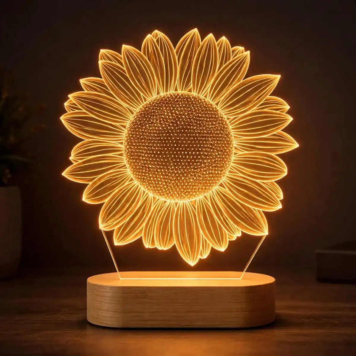 3D Sunflower Bright Lamp